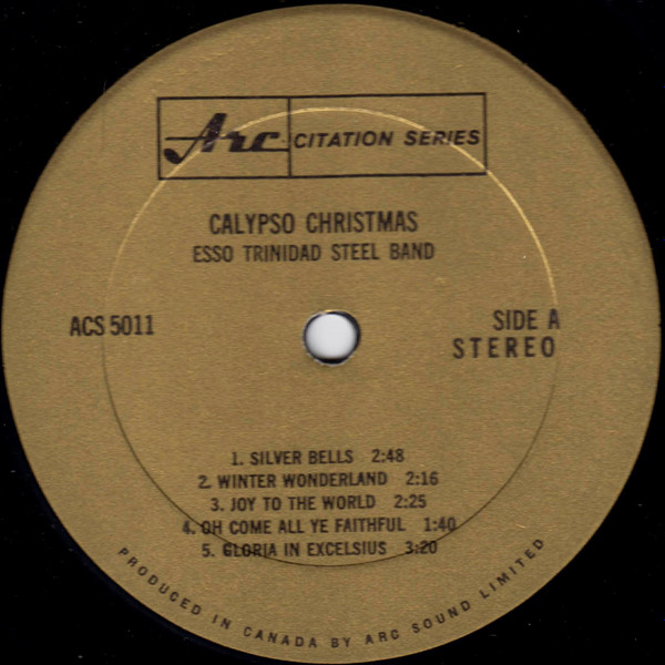 The Esso Trinidad Steel Band - Calypso Christmas | Arc Records (ACS 5011) - 4 The Esso Trinidad Steel Band - Calypso Christmas | Arc Records (ACS 5011) - 4