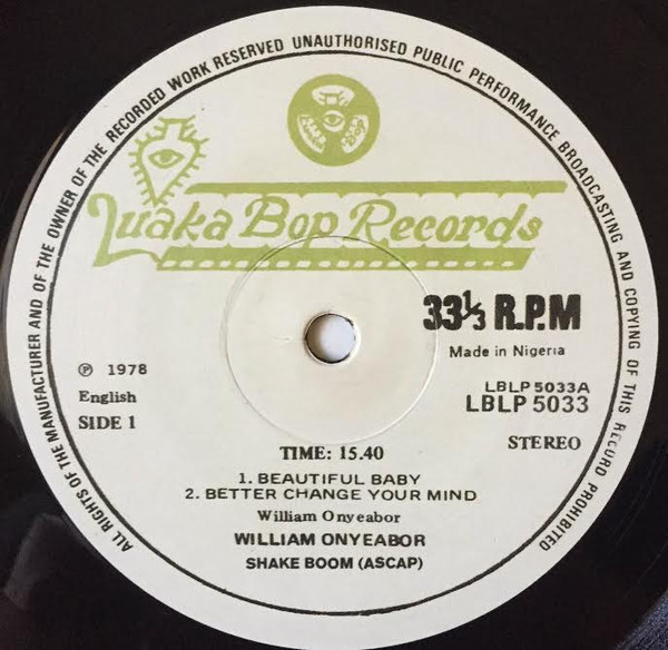 William Onyeabor - Atomic Bomb | Luaka Bop (LBLP5033) - 3 William Onyeabor - Atomic Bomb | Luaka Bop (LBLP5033) - 3