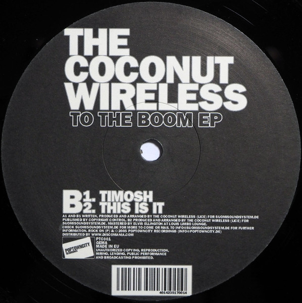 The Coconut Wireless - To The Boom EP | Poptowncity Recordings (PTC001) - 2