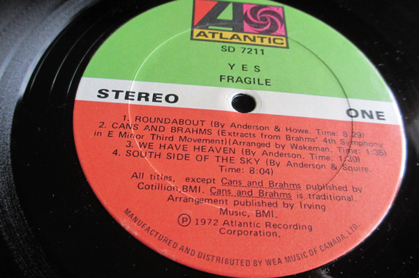 Yes - Fragile | Atlantic (SD 7211) - 3