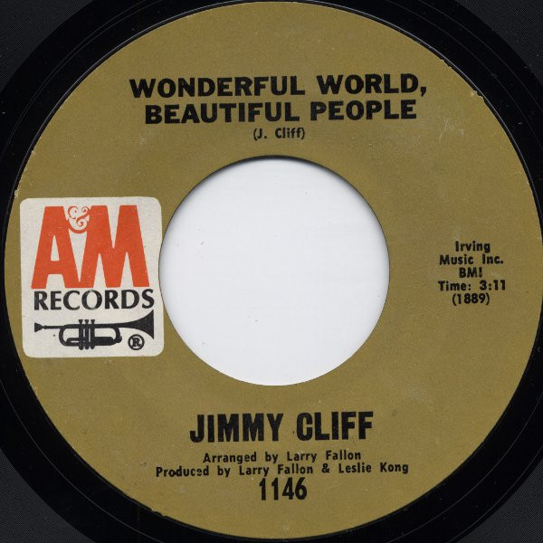 Jimmy Cliff - Wonderful World, Beautiful People / Waterfall | A&M Records (1146) - 3