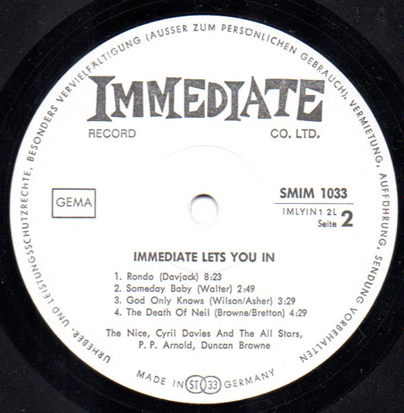 Various - Immediate Lets You In | Immediate (SMIM 1033) - 4