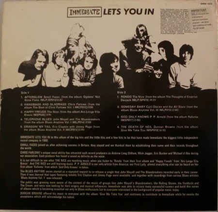 Various - Immediate Lets You In | Immediate (SMIM 1033) - 2