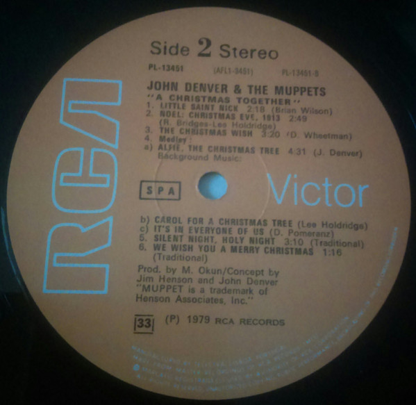 John Denver & The Muppets - A Christmas Together | RCA Victor (PL-13451) - 4