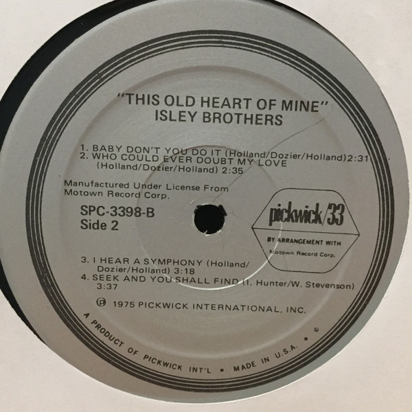 The Isley Brothers - This Old Heart Of Mine | Pickwick (SPC 3398) - 2 The Isley Brothers - This Old Heart Of Mine | Pickwick (SPC 3398) - 2