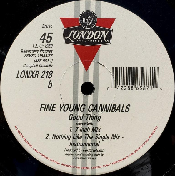 Fine Young Cannibals - Good Thing (Remix) | London Records (LONXR 218) - 2