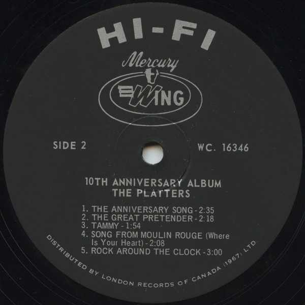The Platters - Platters 10th Anniversary Album | Mercury Wing (WC 16346) - 3 The Platters - Platters 10th Anniversary Album | Mercury Wing (WC 16346) - 3