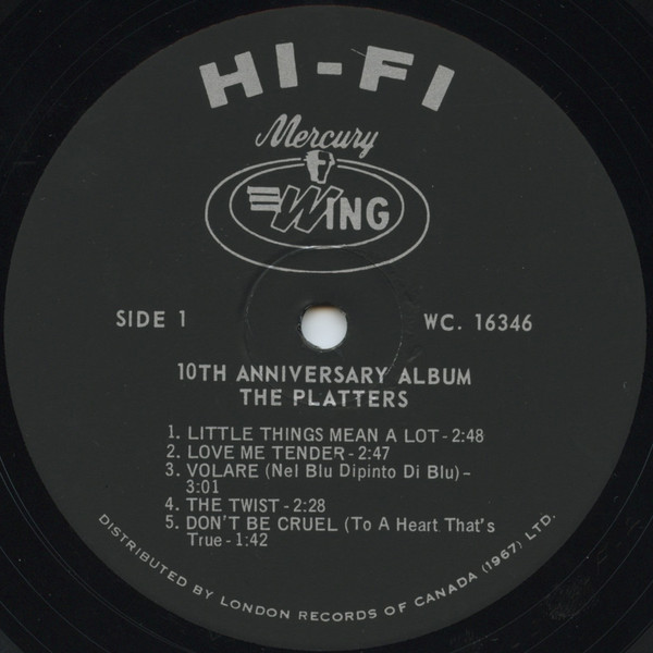 The Platters - Platters 10th Anniversary Album | Mercury Wing (WC 16346) - 2 The Platters - Platters 10th Anniversary Album | Mercury Wing (WC 16346) - 2