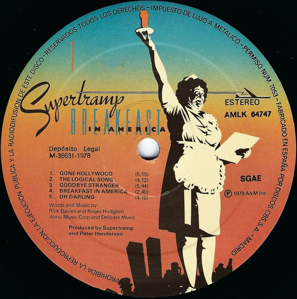 Supertramp - Breakfast In America | A&M Records (AMLK 64747) - 3