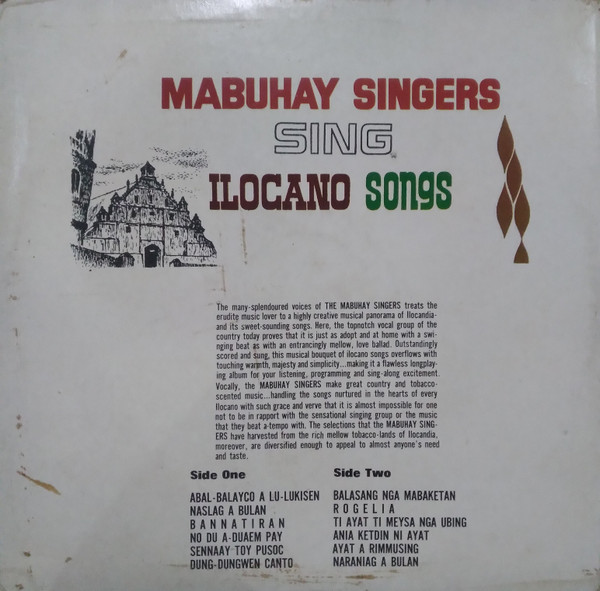 Mabuhay Singers - Mabuhay Singers Sing Ilocano Songs | Villar (MLS-5075) - 2