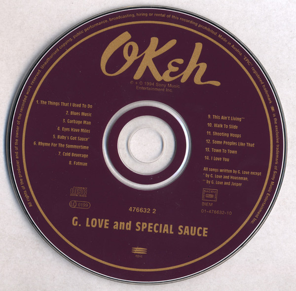 G. Love & Special Sauce - G. Love And Special Sauce | OKeh (476632 2) - 3 G. Love & Special Sauce - G. Love And Special Sauce | OKeh (476632 2) - 3