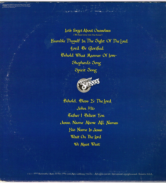 The Maranatha Singers - Praise III | Maranatha! Music (MM0048A) - 2 The Maranatha Singers - Praise III | Maranatha! Music (MM0048A) - 2