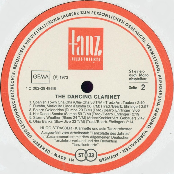 Hugo Strasser - The Dancing Clarinet | Tanz Illustrierte (1 C 062-29 493) - 4 Hugo Strasser - The Dancing Clarinet | Tanz Illustrierte (1 C 062-29 493) - 4