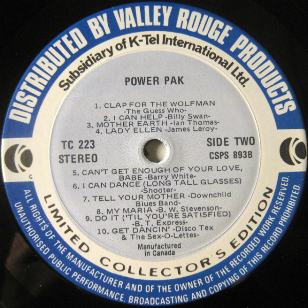 Various - Power Pak [Vinyl] | K-Tel (TC 223) - 4