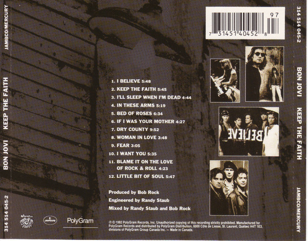 Bon Jovi - Keep The Faith [CD] | Jambco (314 514 045-2) - 2