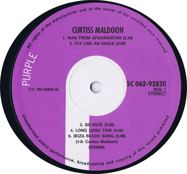Curtiss Maldoon - Curtiss Maldoon | Purple Records (1C 062-92 820) - 3 Curtiss Maldoon - Curtiss Maldoon | Purple Records (1C 062-92 820) - 3