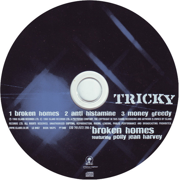 Tricky Featuring PJ Harvey - Broken Homes | Island Records (CID 701) - 3