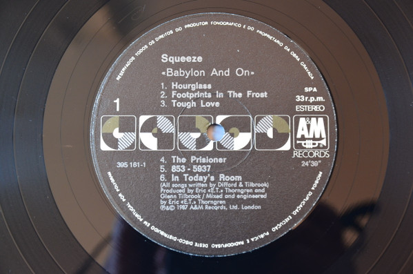 Squeeze - Babylon And On | A&M Records (395 161-1) - 3