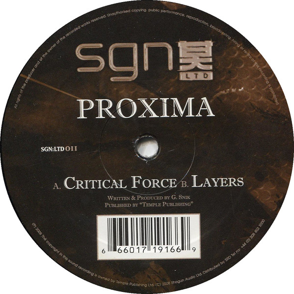 Proxima - Critical Force / Layers | SGN:LTD (SGN:LTD011) - 2