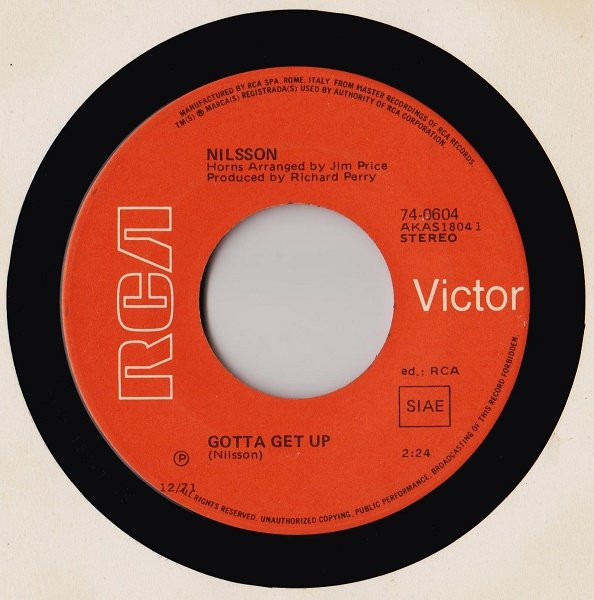 Harry Nilsson - Without You / Gotta Get Up | RCA Victor (74-0604) - 4
