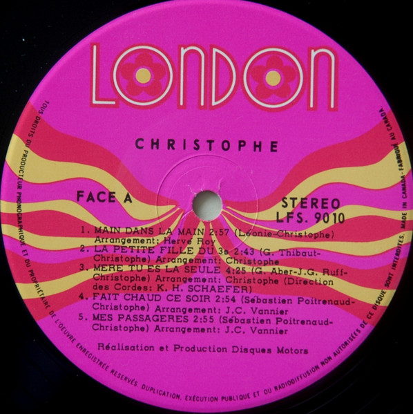 Christophe - Christophe | London Records (LFS 9010) - 3 Christophe - Christophe | London Records (LFS 9010) - 3