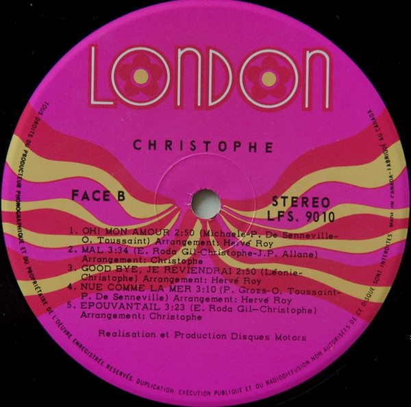 Christophe - Christophe | London Records (LFS 9010) - 4 Christophe - Christophe | London Records (LFS 9010) - 4