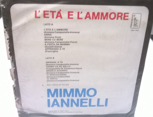 Mimmo Iannelli - L'Età E L'Ammore | Nuova New York Record (PALP 3385) - 2 Mimmo Iannelli - L'Età E L'Ammore | Nuova New York Record (PALP 3385) - 2