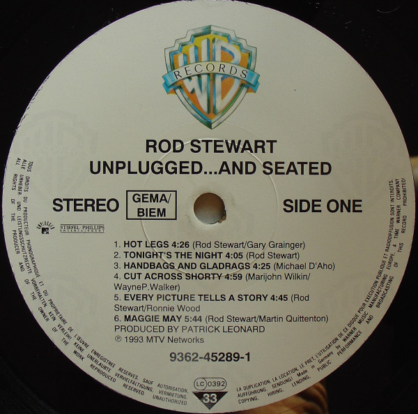 Rod Stewart - Unplugged ...And Seated | Warner Bros. Records (9362-45289-1) - 3 Rod Stewart - Unplugged ...And Seated | Warner Bros. Records (9362-45289-1) - 3