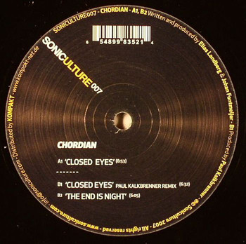 Chordian - Closed Eyes EP | SONICULTURE (SONICULTURE 007) - 3
