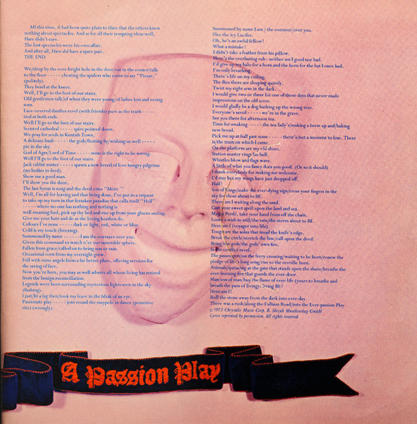 Jethro Tull - A Passion Play | Chrysalis (6307 518) - 2