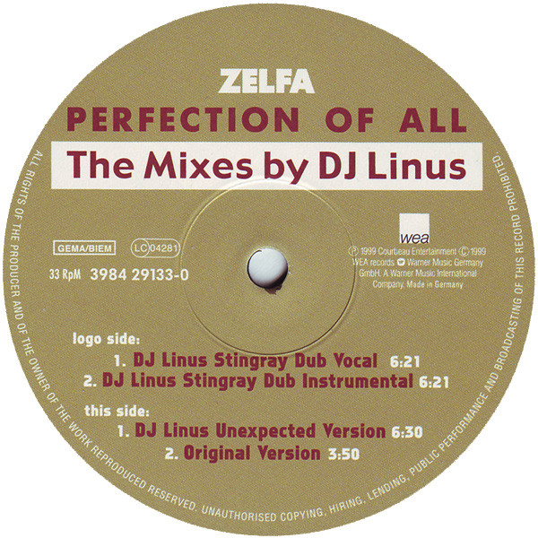 Zelfa - Perfection Of All (The Mixes By DJ Linus) | WEA (3984 29133-0) - main Zelfa - Perfection Of All (The Mixes By DJ Linus) | WEA (3984 29133-0) - main