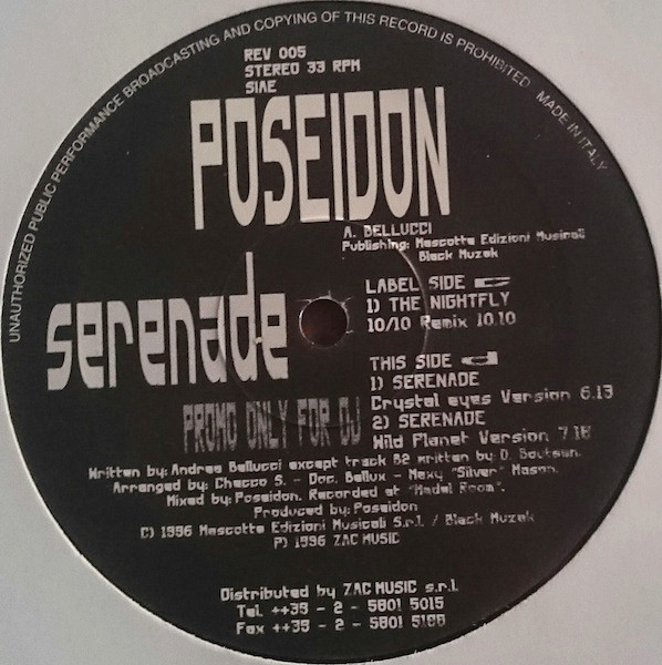 Poseidon - Serenade - Promo Only For Dj | Revenge (REV 005) - 2