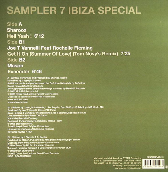 Various - Sampler 7 Ibiza Special | Royal Flush Records (RFSampler 007) - 2 Various - Sampler 7 Ibiza Special | Royal Flush Records (RFSampler 007) - 2