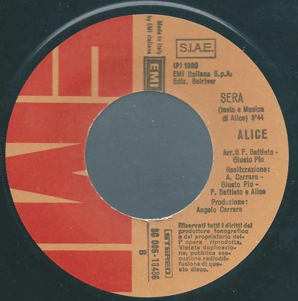 Alice - Il Vento Caldo Dell'Estate | EMI (3c 006-18486) - 4