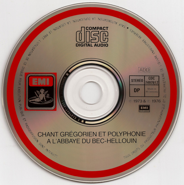 La Schola De L'abbaye Du Bec Hellouin - Chant Grégorien Et Polyphonie A L'Abbaye Du Bec-Hellouin | EMI (CDC 749761 2) - 3