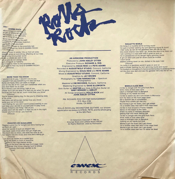 Rolls Rock - Rolls Rock | Caveat Records (CA-1001) - 3 Rolls Rock - Rolls Rock | Caveat Records (CA-1001) - 3