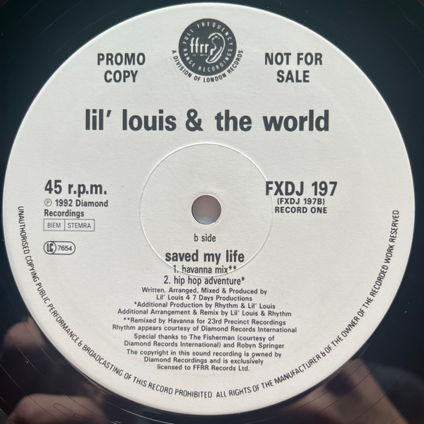Lil' Louis & The World - Saved My Life | FFRR (FXDJ 197) - 2 Lil' Louis & The World - Saved My Life | FFRR (FXDJ 197) - 2