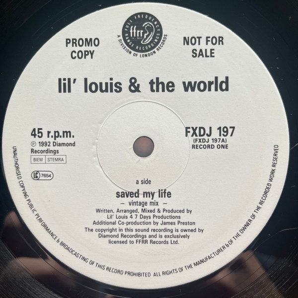 Lil' Louis & The World - Saved My Life | FFRR (FXDJ 197)
