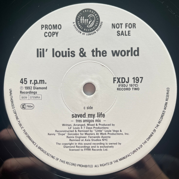 Lil' Louis & The World - Saved My Life | FFRR (FXDJ 197) - 3 Lil' Louis & The World - Saved My Life | FFRR (FXDJ 197) - 3
