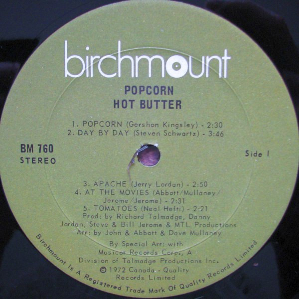 Hot Butter - Popcorn [Vinyl] | Birchmount (BM 760) - 3