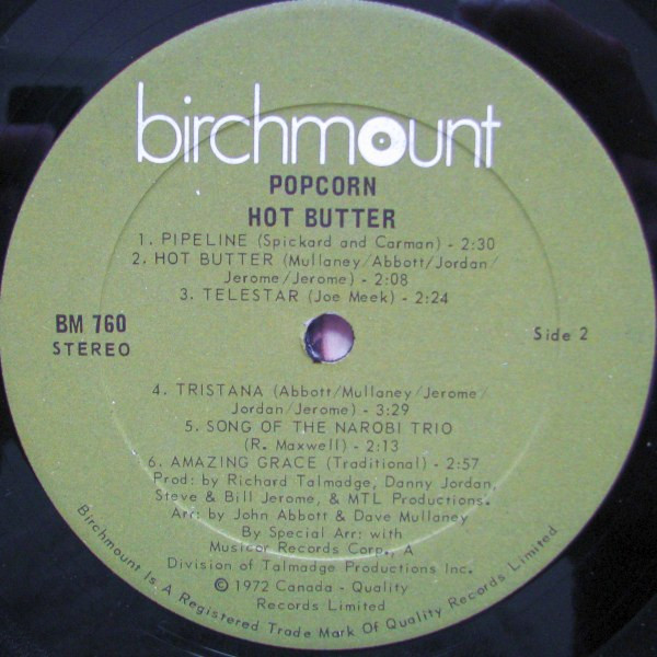 Hot Butter - Popcorn [Vinyl] | Birchmount (BM 760) - 4