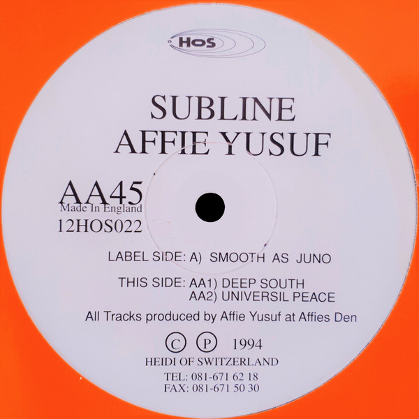 Affie Yusuf - Subline | Heidi Of Switzerland (12HOS022) - main Affie Yusuf - Subline | Heidi Of Switzerland (12HOS022) - main
