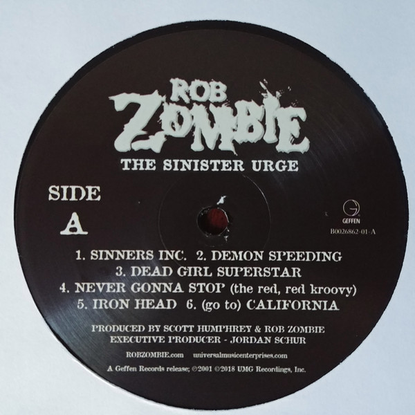 Rob Zombie - The Sinister Urge [Vinyl] | Geffen Records (B0026862-01) - 3