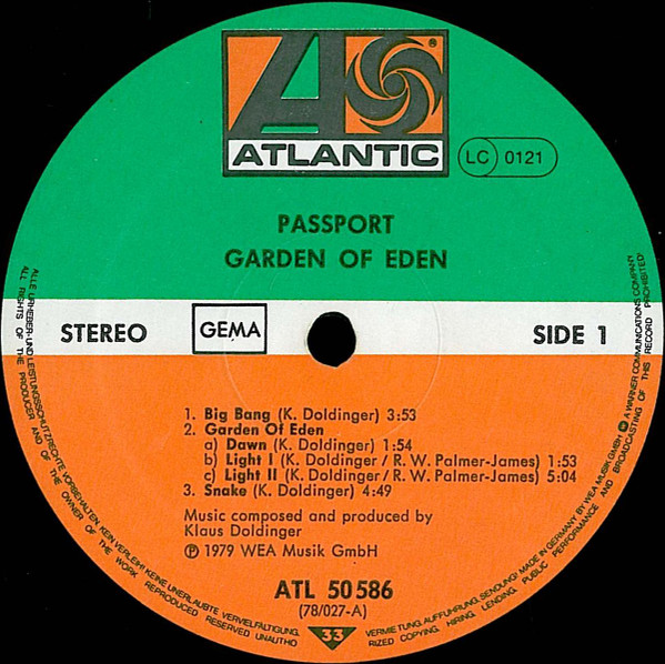 Passport - Garden Of Eden | Atlantic (ATL 50 586) - 3