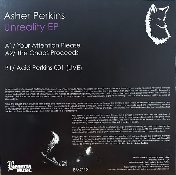 Asher Perkins - Unreality EP | Berettamusic Grey (BMG13) - 3 Asher Perkins - Unreality EP | Berettamusic Grey (BMG13) - 3