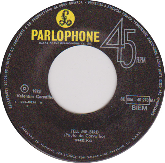 Sheiks - Missing You | Parlophone (8E 006 40278 MF) - 3