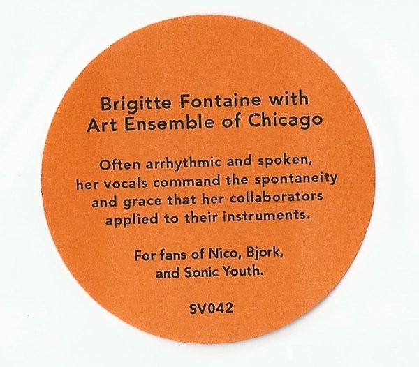 Brigitte Fontaine , Areski Avec The Art Ensemble Of Chicago - Comme À La Radio | Superior Viaduct (SV042) - 3