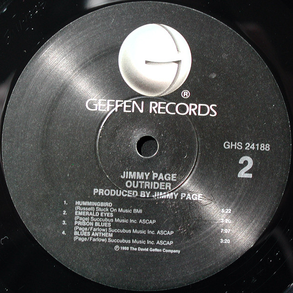 Jimmy Page - Outrider | Geffen Records (GHS 24188) - 4 Jimmy Page - Outrider | Geffen Records (GHS 24188) - 4