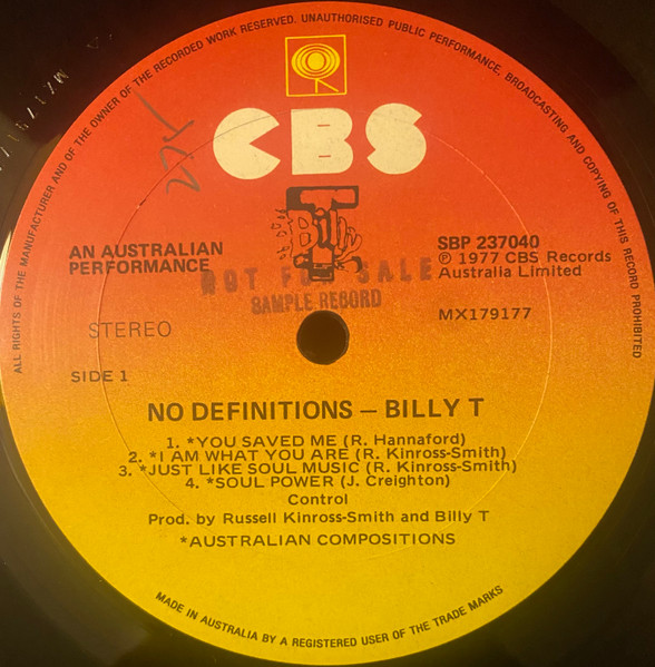Billy T - No Definitions | CBS (SBP 237040) - 3 Billy T - No Definitions | CBS (SBP 237040) - 3