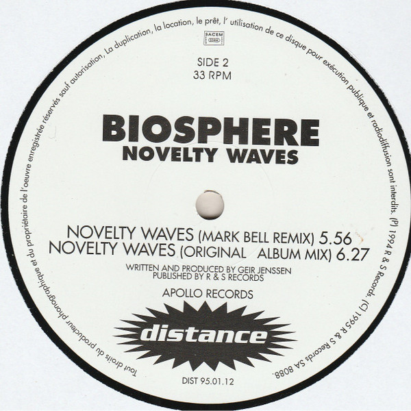Biosphere - Novelty Waves | Distance (DIST 95.01.12) - 3 Biosphere - Novelty Waves | Distance (DIST 95.01.12) - 3